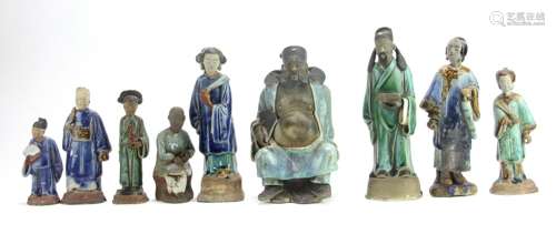 Nine Chinese Porcelain Figures