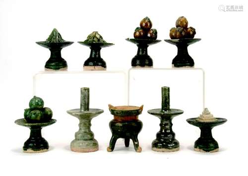 Nine Chinese Pottery Items