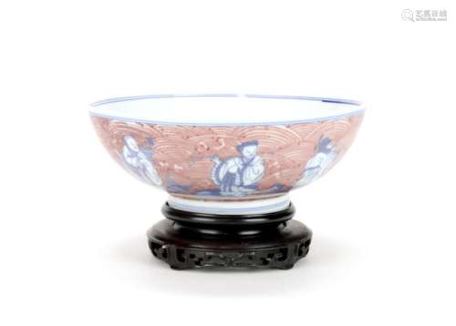 Chinese Underglaze-blue-red Porcelain Bowl