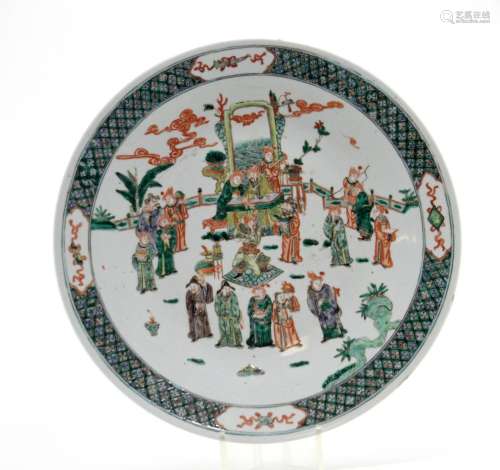 Large 19thC Chinese Famille Verte Charger