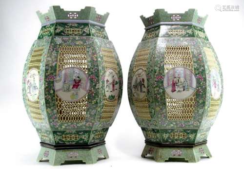 Pair of Large Chinese Lanterns