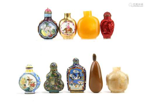 Nine Chinese Snuff Bottles