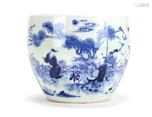 16thC Chinese Blue and White Cylinder