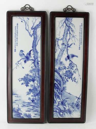 Pair of Chinese Porcelain Plaques