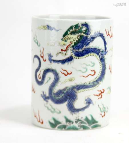 Chinese Famille Rose Porcelain Brush Pot