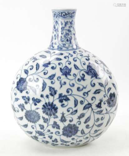 Chinese Blue and White Moon Flask