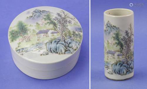 Two Chinese Famille Rose Porcelain Pieces