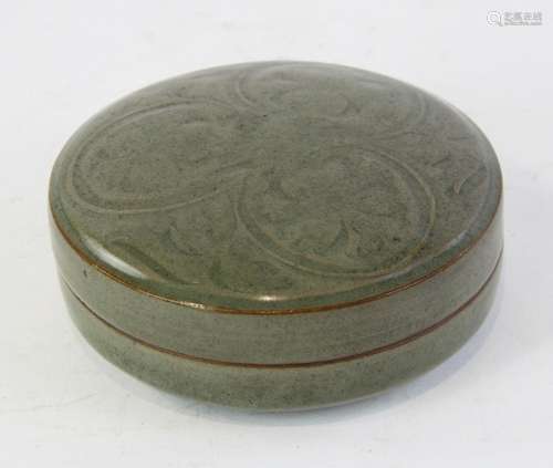 Chinese Celadon Porcelain Green Ink Box