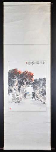 Chinese Scroll of Watercolor, Qian Songyan