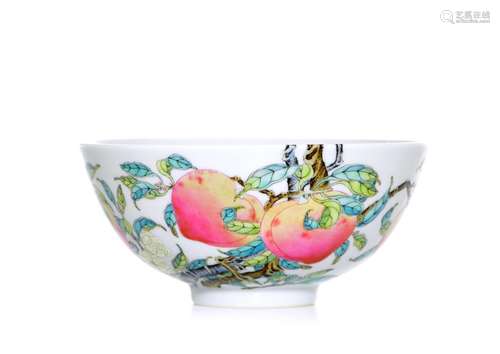 A Very Fine Chinese Famille Rose "Peach" Bowl