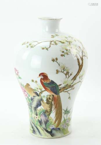 Chinese Famille Rose Mei Vase Qianlong