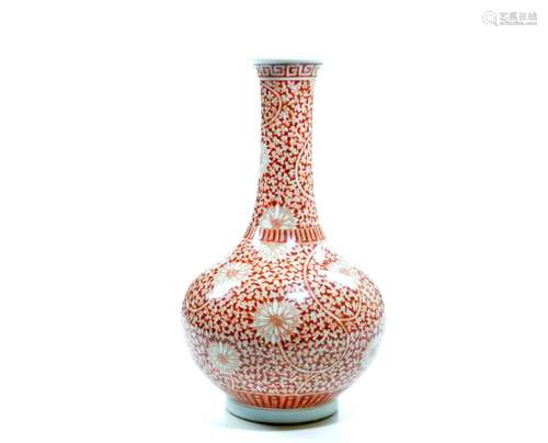 Chinese Iron-Red Porcelain Vase