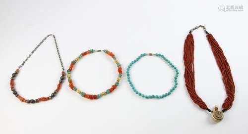 Group of Four Necklaces