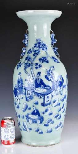 A Large Celadon Glazed Vase 19th C