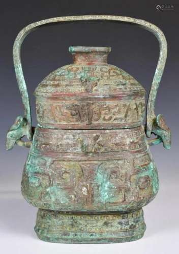 An Archaic Bronze Ritual Wine Vessel, Ming