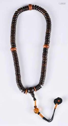 A Tibetan Coconut Bead Bracelet 19thC