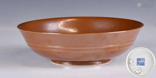 A Chinese Brown Glazed Bowl QianLong Mark&Period