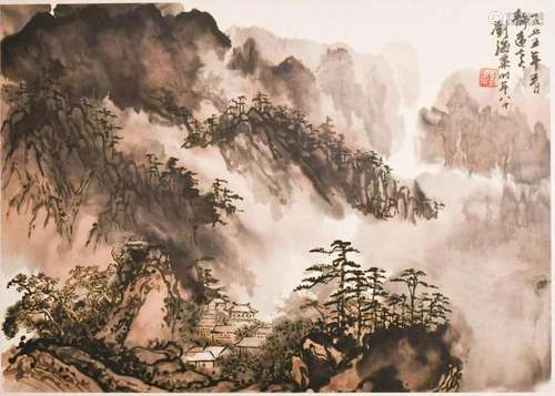 Attributed to Liu Haisu (1896-1994) Landscape