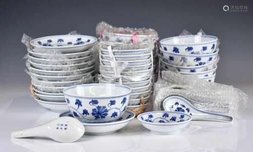 A Set of Blue and White Dinning Wares 1950s