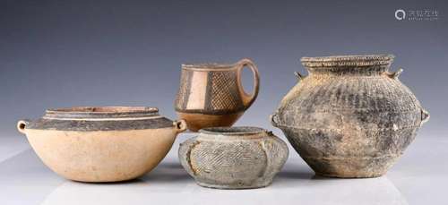 Four Pottery Jars