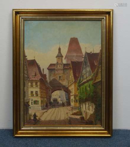 W. WIMMER PAINTING: "ROTHENBURG"