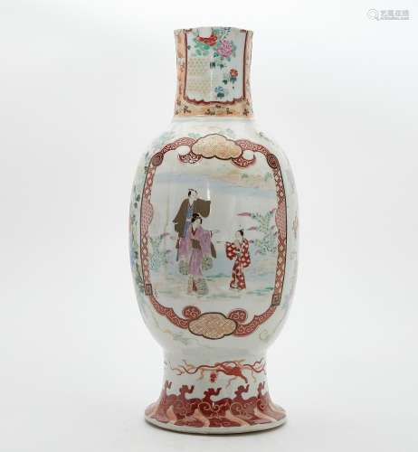 A Japanese Satusma porcelain vase
