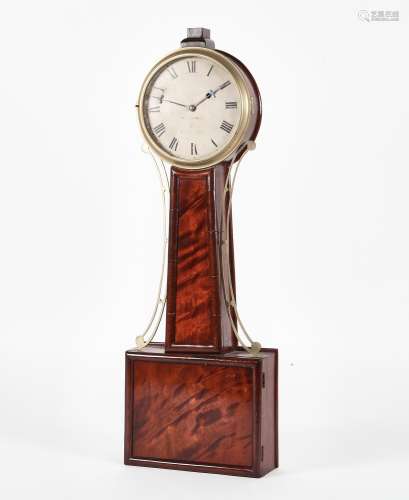 An American Classical mahogany banjo clock, retailed by L. W...
