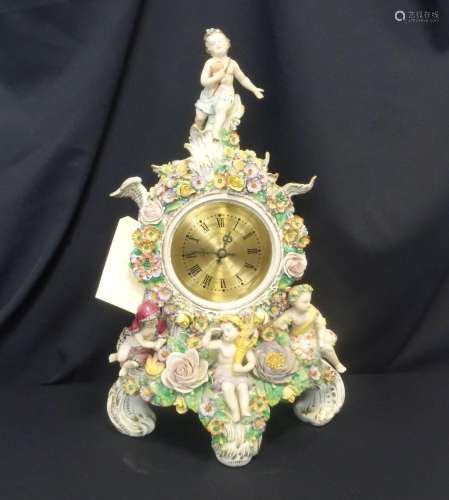 LARGE FIGURAL TABLE CLOCK WITH ALLEGORIES OF THE FOUR SEASON...