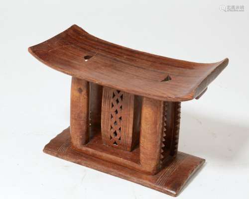 A mixed wood Ashanti stool