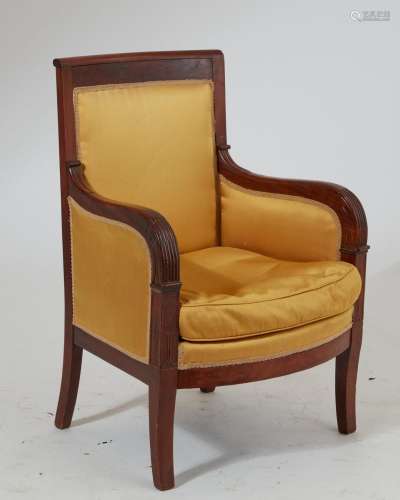 A Louis Philippe mahogany armchair, mid 19th century