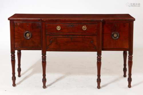 A William IV mahogany breakfront sideboard, circa 1835