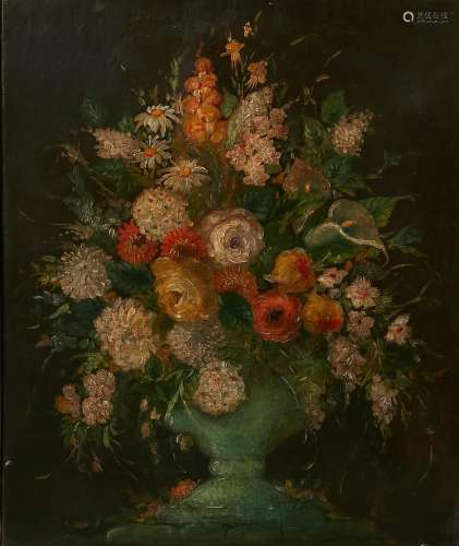 Continental School (19th century), Floral still life, oil on...