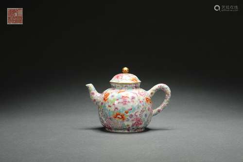 Famille Rose Pitcher with Floral Design, Qianlong Reign Peri...