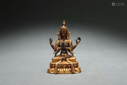 Gilt Bronze Statue of Buddha