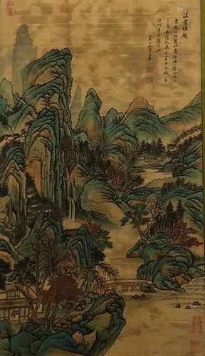 Landscape, Silk Scroll, Wang Hui