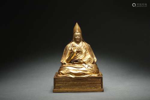 Gilt Bronze Statue of Tsongkhapa