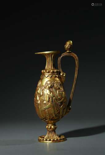 Gilt Bronze Pitcher with Figure Design