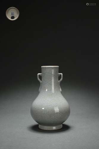 Ge Kiln-type Gall-shaped Vase, Qianlong Reign Period, Qing D...
