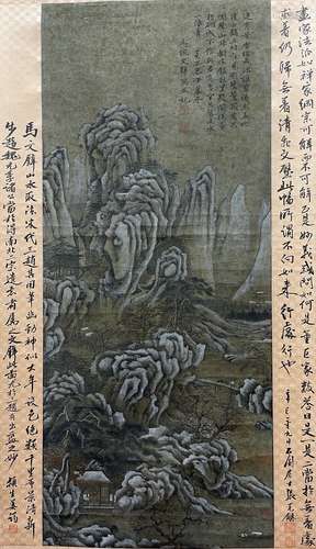 Landscape, Silk Hanging Scroll, Ma Wan