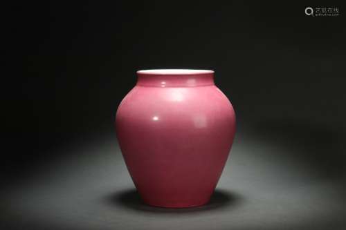 Carmine Red Glazed Jar, Guangxu Reign Period, Qing Dynasty