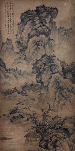 Landscape, Hanging Scroll, Wu Bin