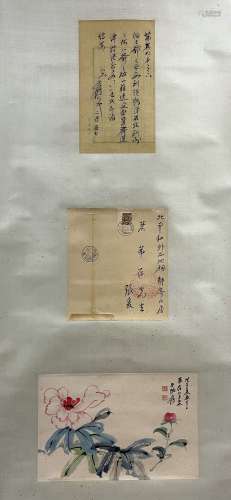 Flowers Letter, Hanging Scroll, Zhang Daqian