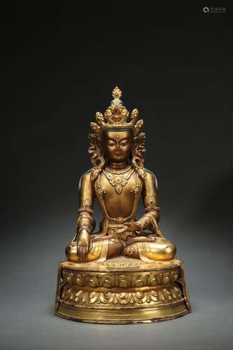 Gilt Bronze Statue of Buddha