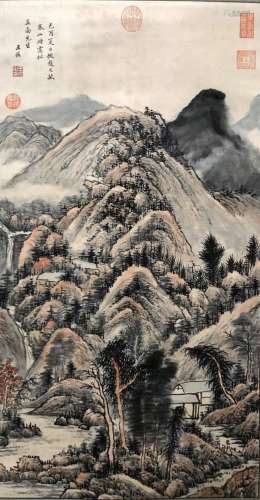 The Picture of Landscape Painted by Wang Jian