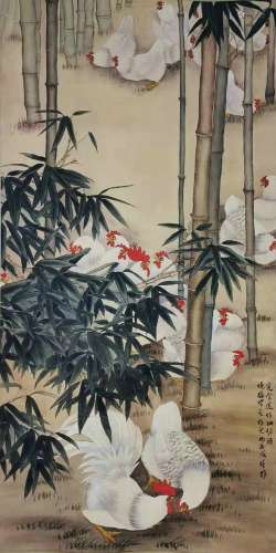 The Picture of Foraging Painted by Fang Chuxiong