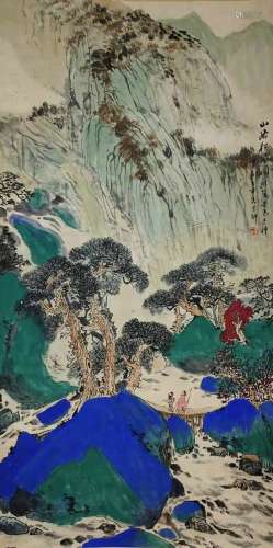 The Picture of Landscape painted by Zheng Baizhong