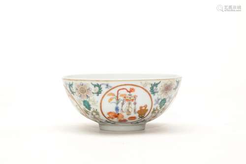 A Famille Rose Bowl with Daoguang Mark