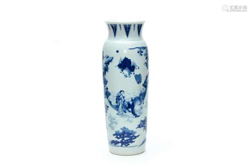 A Blue and White Floral Vase