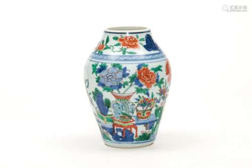 A Famille Verte Floral Vase