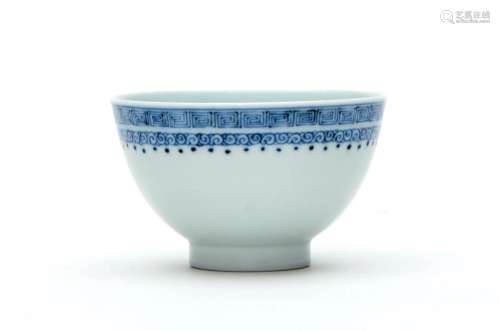 A Blue and White Bowl with Kangxi Mark